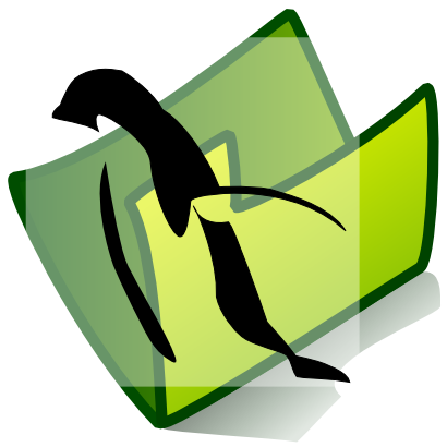 Download free green animal folder penguin icon
